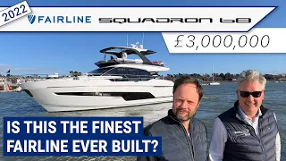 New 2022 Fairline Squadron 68 - Full boat tour - plus interview with Andy Pope - Fairline Designer!