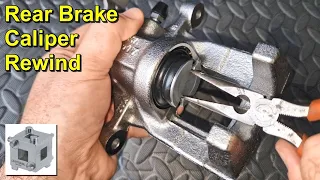 Rear Brake Caliper Piston Rewind - With and Without Special Tools