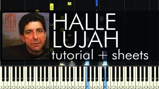 Leonard Cohen - Hallelujah - Piano Tutorial - How to Play - Sheets