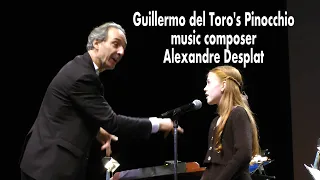 Guillermo del Toro's Pinocchio music composer Alexandre Desplat conducts Orchestra and interview.
