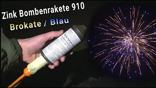 Zink Bombenrakete 910 - Brokate & Blau [F4] ZINK FEUERWERK / Huge German Firework Rocket!