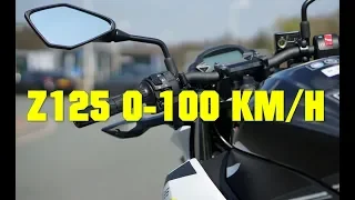 2019 Kawasaki Z125 0-100 KMH - 0-60 MPH