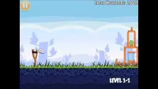 Angry Birds HD: Poached Eggs 1-1 Mighty Eagle Walkthrough (100%)