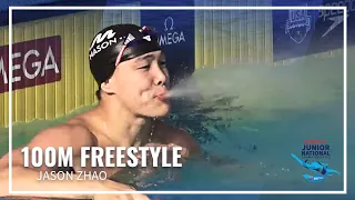 Jason Zhao Holds on to Get Gold in Men's 100 Freestyle | 2023 Speedo Junior Nationals