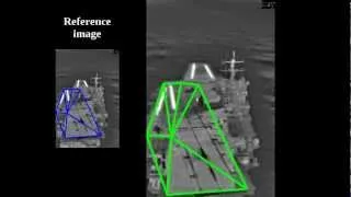 Visual tracking of aircraft carrier on infrared images