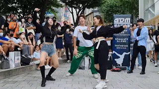 SUNDAY. GDM DANCE BUSKING. HAYEON. FANTASTIC IMPROMPTU BUSKING. WITH ALINA & FRIEND. [ROLLERCOASTER]