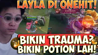 LAYLA DI ONE HIT FANNY !? KITA MINUM JAMU "KUAT" !!! - Mobile Legends