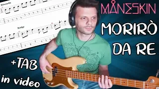 Morirò da re - Maneskin - Bass Cover - Tutorial + TAB