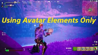 Using Avatar Elements Only In Fortnite Chapter 5 Season 2 With Gold Skull Trooper