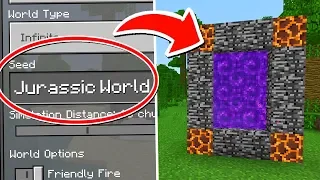 JURASSIC WORLD FALLEN KINGDOM SEED in Minecraft Pocket Edition! (Jurassic World Seed)