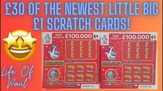 Brand new £1 scratch tickets from national lottery. 30 of the new Red Special Edition scratch cards