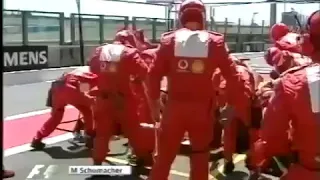 Michael Schumacher wins on a 4 stop strategy