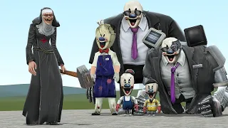 NEW SISTER MADELINE EVIL NUN VS ALL ICE SCREAM 8 CHARACTERS in Garry's Mod!