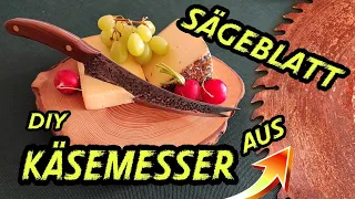 Käsemesser aus Sägeblatt. DIY Messer selber machen für Anfänger