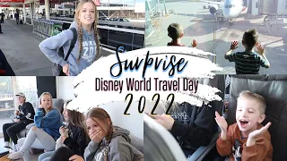 *SURPRISE* Travel Day to DISNEY WORLD! *KIDS REACT*