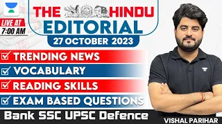 The Hindu Editorial Analysis | 27 Oct 2023 | The Hindu Newspaper Analysis Today | Vishal Parihar