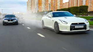 Попытка ЗЛОЙ BMW M3 уехать от NISSAN GT-R