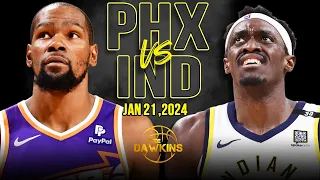 Phoenix Suns vs Indiana Pacers Full Game Highlights | January 21, 2024 | FreeDawkins