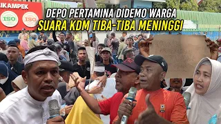 DEPO PERTAMINA DIDEMO WARGA | MOBIL TANGKI BBM TAK BISA JALAN | SUARA KDM MENINGGI