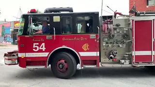 Chicago Fire Department Engine 54 and Ambulance 14 responding.