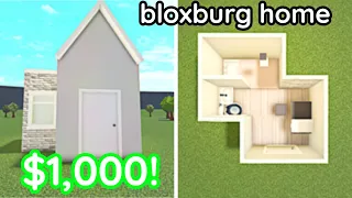 Building a 1k BLOXBURG STARTER HOUSE! 1 Story Build