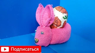 Кролик из полотенца сделать поделки пасхальный заяц салфетки своими руками/DIY:Easter Rabbit bunny