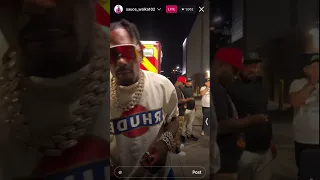 Texas artist TSF Sauce Walka on IG live “This is my fight technique!”