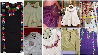 Traditional hand embroidery baby girl dress design /baby girls dresses /embroidery