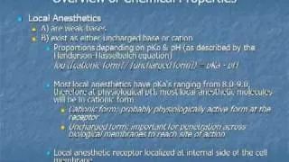 Local Anesthetics: Pharmacology and Toxicity