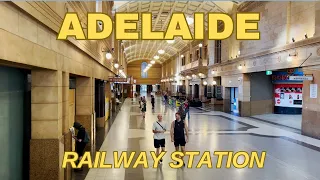 [4K Australia] Adelaide City Tour | Adelaide  Railway Station Walkthrough 🇦🇺
