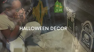 VLOGTOBER DAY 4: HALLOWEEN BALCONY DECOR | DECORATE WITH US #VLOGTOBER