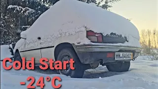 Extreme Cold Start -24°C / -11°F Peugeot 205 1.6 90KM