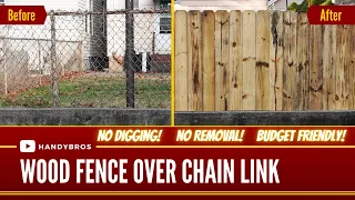 Wood Fence Over Wire Fence or Chain Link Fence | HANDYBROS |