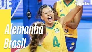 ALEMANHA 1 X 3 BRASIL | MELHORES MOMENTOS | LIGA DAS NAÇÕES FEMININA DE VÔLEI | sportv