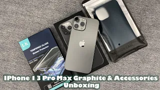 iPhone 13 Pro Max Graphite & Accessories Unboxing.