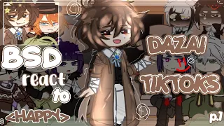 BSD react to DAZAI tiktoks (HAPPY😍💞) P.1/? [READ THE DESC] |new reaccion|