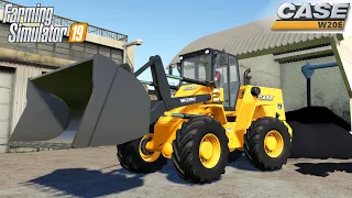 Farming Simulator 19 - CASE W20E Wheel Loader Loading Asphalt In Dump Truck