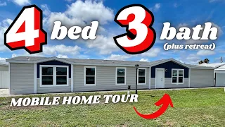 SUPER LARGE mobile home! Perfect 4 in-law suite as well! Prefab House Tour