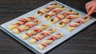Super simple recipe! A quick appetizer made of puff pastry and 3 simple ingredients