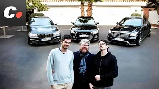 Mercedes-AMG S 63 vs BMW 760 Li vs Audi A8 | Comparativa / Prueba / Review en español | coches.net