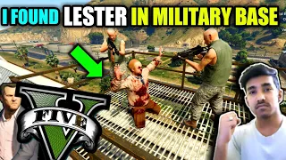 MICHEAL & TREVOR FOUND LESTER IN MILITARY BASE AFTER BIG GANG ENCOUNTER #66 GTA V GAMEPLAY