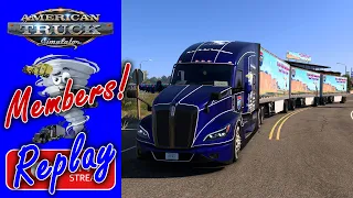 Pulling Triple Trailers in American Truck Simulator Members Replay