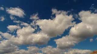 Deep Blue Sky Video with Clouds Moving Background Time Lapse Music