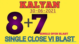 Kalyan 30/06/2021 single open 888 pass Jodi raining close dekho