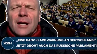 PUTINS KRIEG: "Eine ganz klare Warnung an Deutschland!" Jetzt droht auch das russische Parlament!