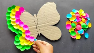 How to make easy colourful butterfly wall hanging with paper|| paper craft for home decoration