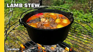 Outdoor Cooking with Dutch Oven | LAMB STEW