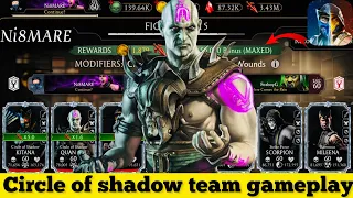 Circle of shadow Max Bonus Points Team Gameplay | Elder Tower Survivor Mode MK Mobile