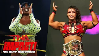 Trinity and Jordynne Grace RUMBLE with Gisele Shaw and Savannah Evans | iMPACT! Feb. 8, 2024