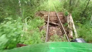 заброшенная узкоколейка в Коми. поездка на дрезине. 4 часть.